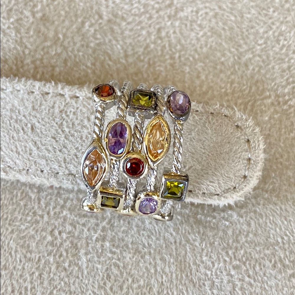 Multi Gemstone Ring - image 1